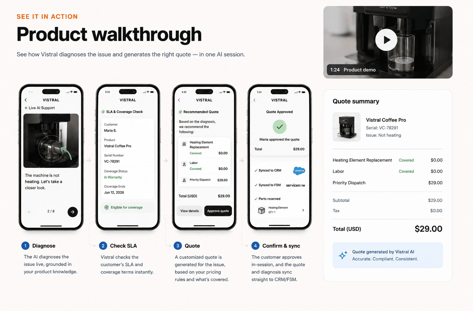 Diagnosis & Quotes Agent walkthrough